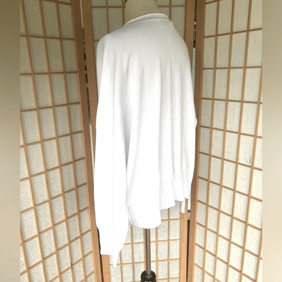 Shirin Guild White Cotton Boxy Loose Fit Scotland Sweater - Picture 10 of 15